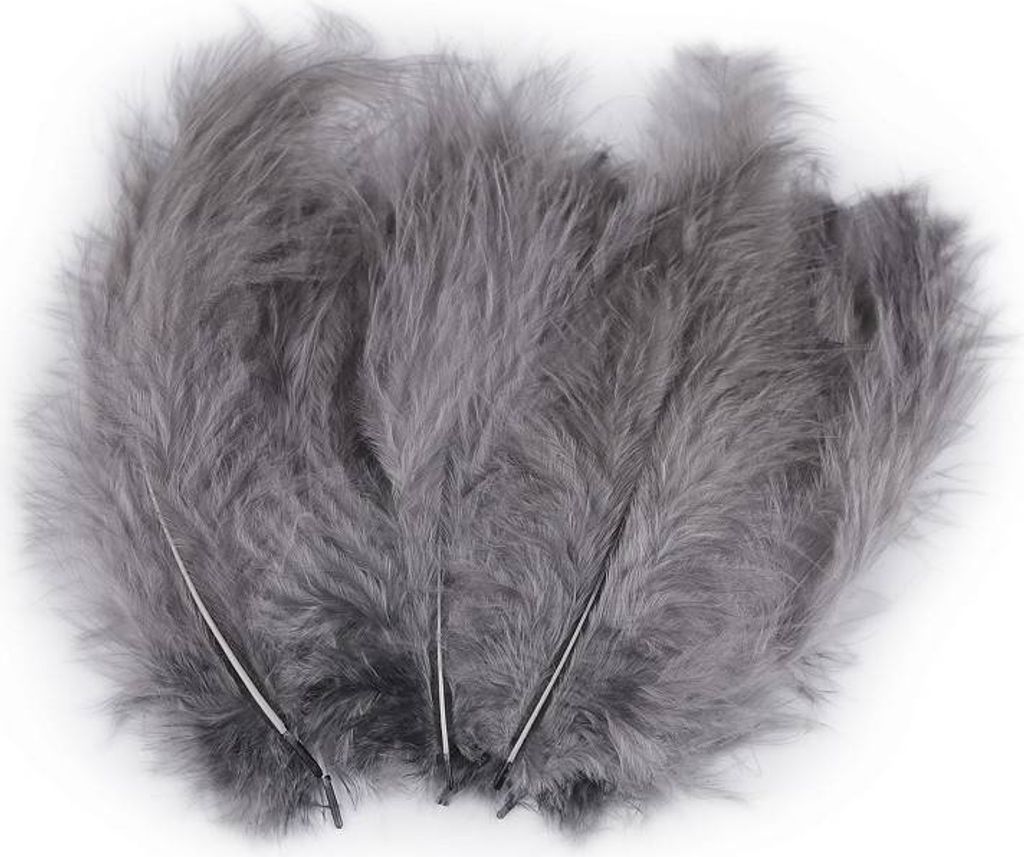 Piume di struzzo grigio scuro 9-16 cm Immagine del prodotto 