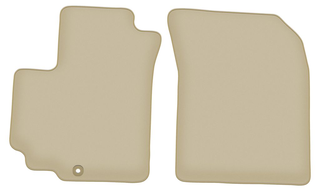 Velours-Fußmatten Vorne PREMIUM beige passend für Suzuki Swift V 5D (2010-2016, hatchbachk) – mit Befestigungen – passgenau