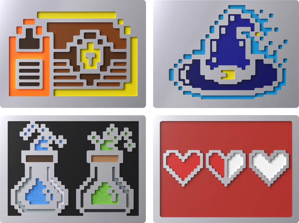 Lot de Badges Magnétiques HyperX pour Décoration Gaming PC 8 bits
