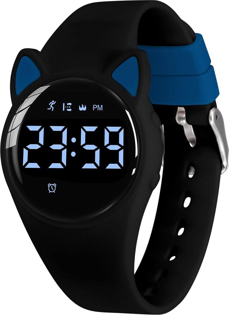 Digital Kinderuhr Jungen und Mädchen-Sports Outdoor Wasserdicht Armbanduhr mit LED-Licht,Wecker,Stoppuhr,Datum,Fitness Tracker Uhr mit Schrittzähler