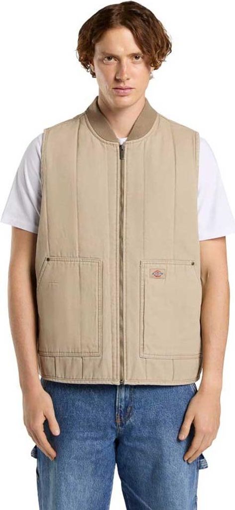 Dickies Quilted Canvas Weste Beige S Herren Beige S