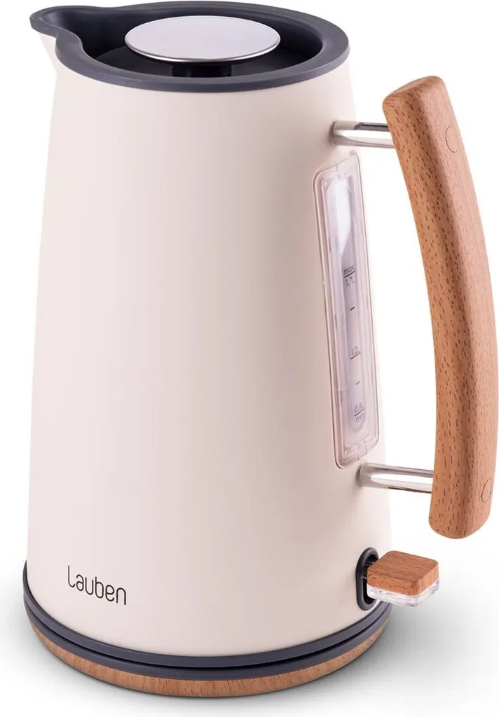 Lauben LBNEK17CR, 1,7 l, 1850 W, rosa, legno, acciaio inox, indicatore del livello dell'acqua, protezione da surriscaldamento