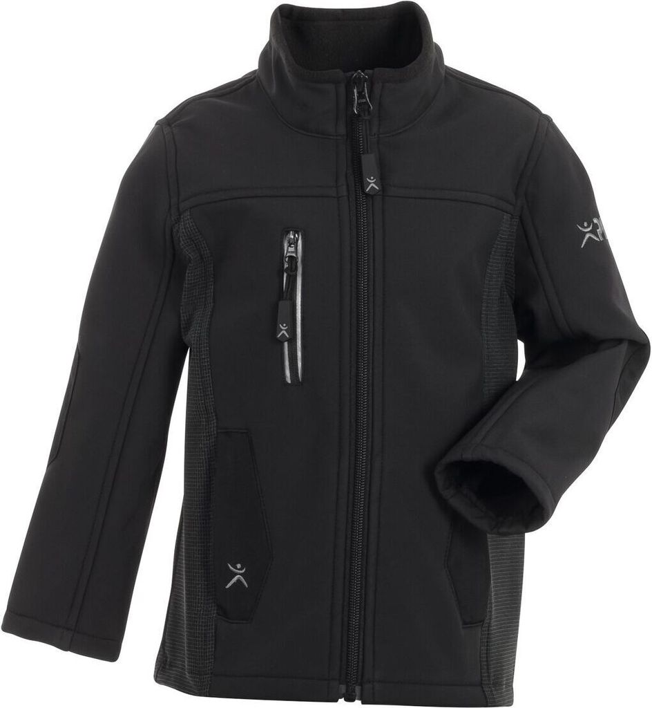 Planam Norit Kinder Junior Pure Softshelljacke schwarz Modell 6550 Größe 110/116