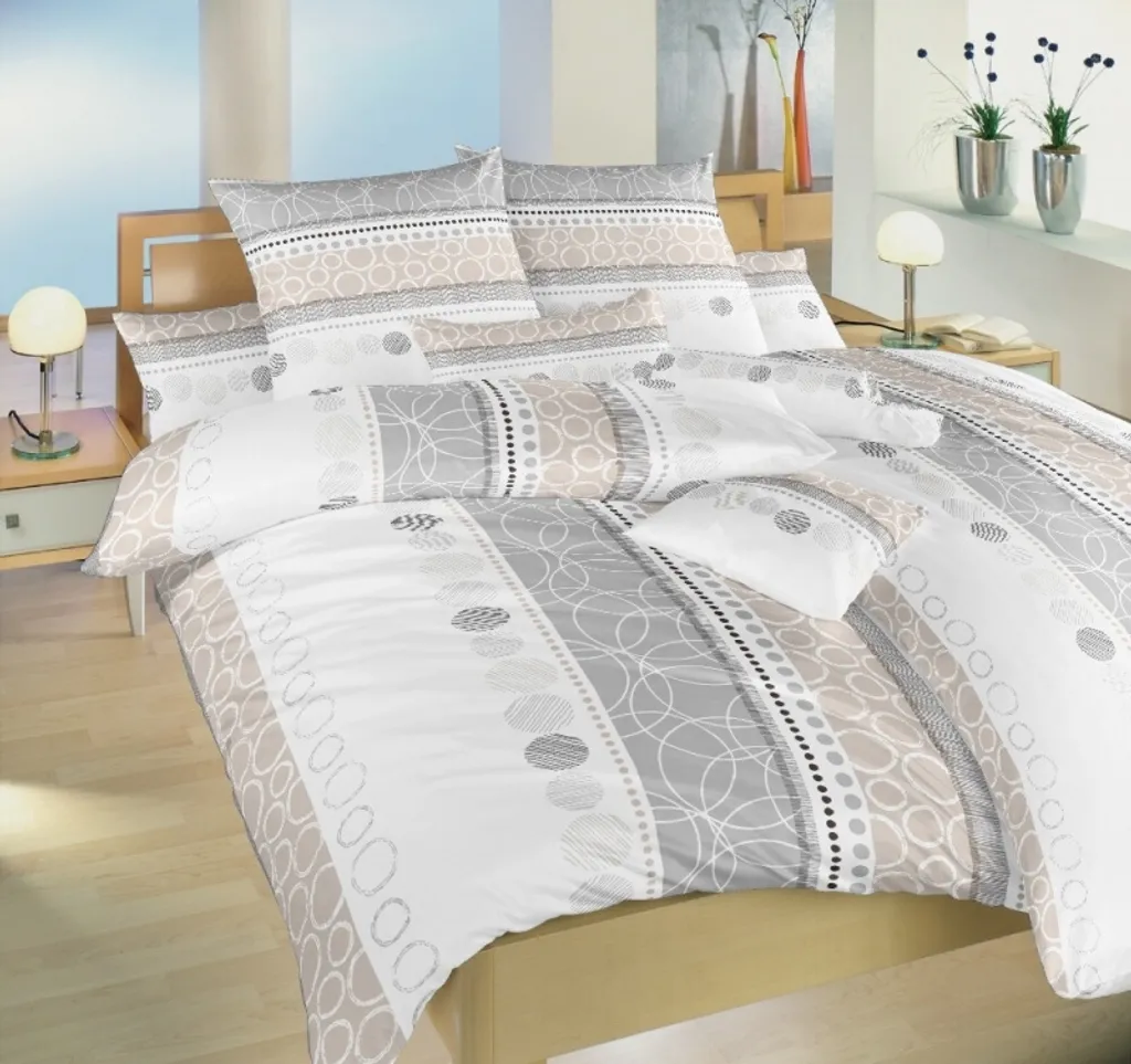 Set Copripiumino Lino Cotone Beige 140x200 - Qualità Studio su Misura - 4