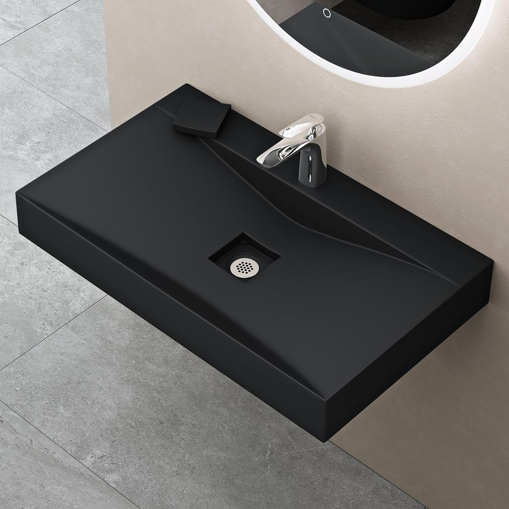 doporro Vasque à Poser 100cm avec Bonde Lavabo Suspendu Image du produit 