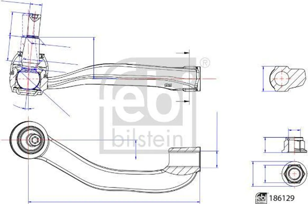 Rotule de barre d'accouplement FEBI BILSTEIN 186129 pour Crafter OE