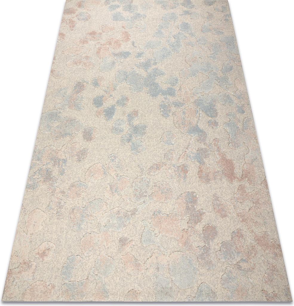 FLUX 461.60.AE990 Wollteppich OSTA - Abstraktion, Strukturell, Loft creme / blau beige 200x300 cm