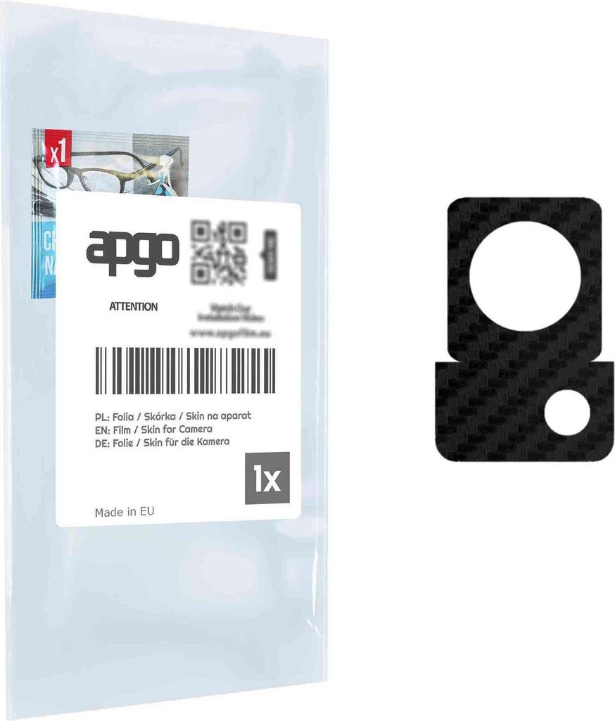 apgo Objektivschutz-Folie, Kameraschutz kompatibel mit Doogee T30SE, Carbon-Imitation, Rückseite Schutzfolie für Kamera-Insel, Hinten Folie, krat...