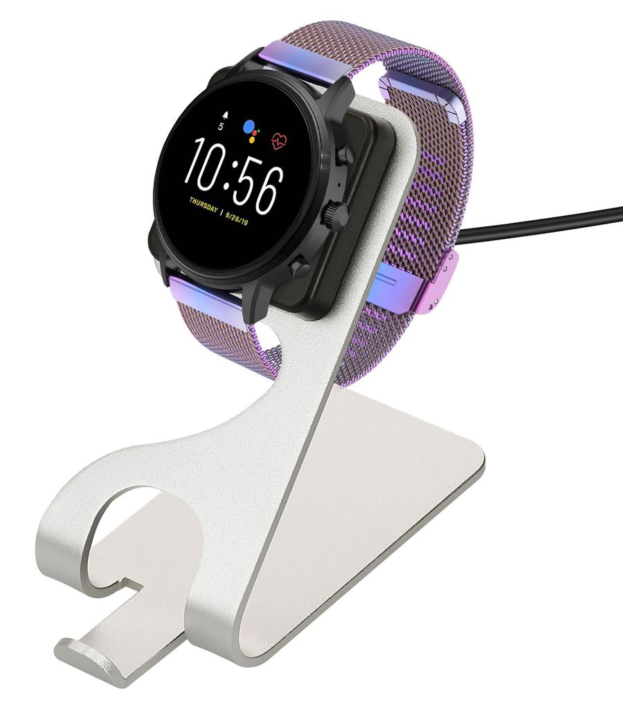 kwmobile USB Ladegerät kompatibel mit Fossil Gen 4 / Gen 5 / Michael Kors Runway MKT0002 - USB Kabel Charger Stand - Smart Watch Ladestation -