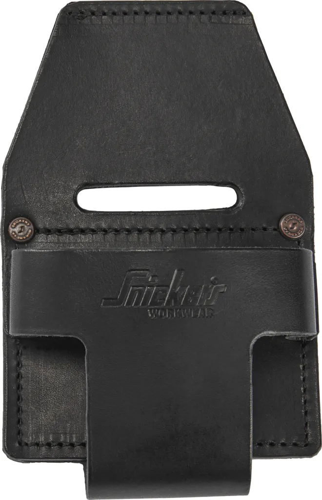 Sac à mètre ruban robuste en cuir noir Snickers avec accès rapide