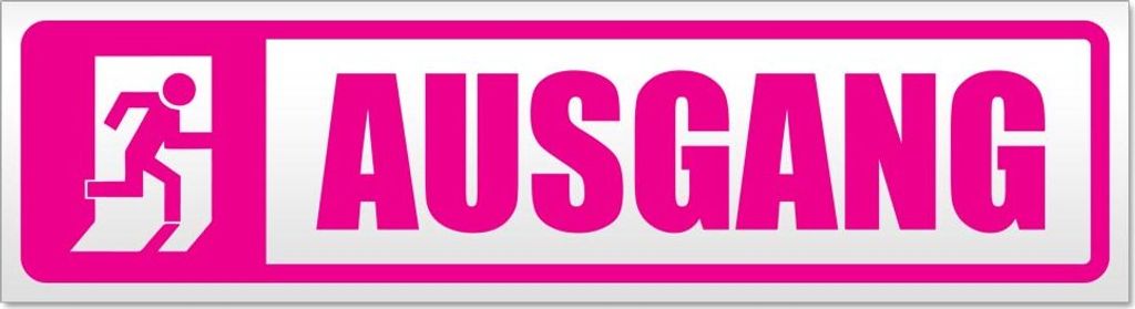 AUSGANG Magnetschild Schild magnetisch