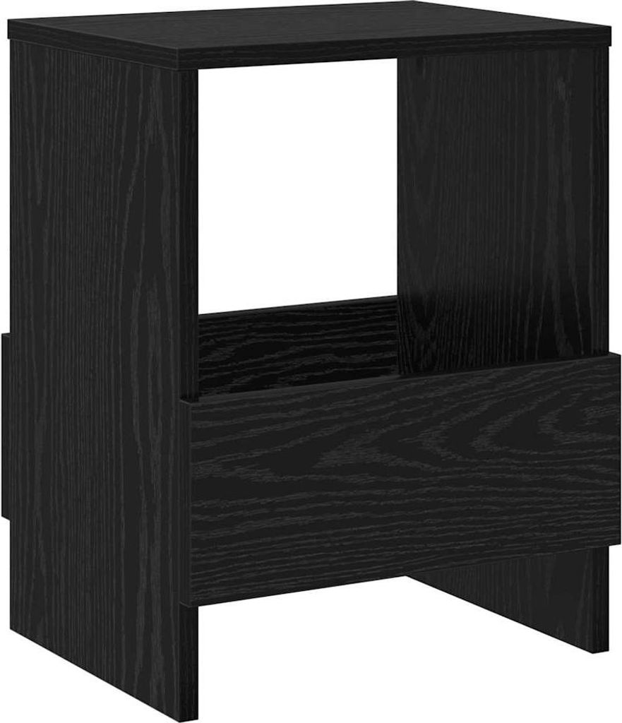 Magazinregal Schwarz Eichen-Optik 35 x 30 x 45 cm