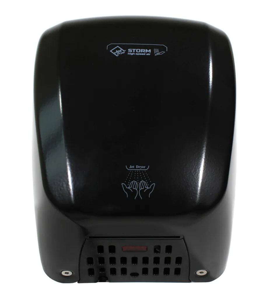 Jet Dryer Storm sèche-mains air chaud en métal noir 8596220012357