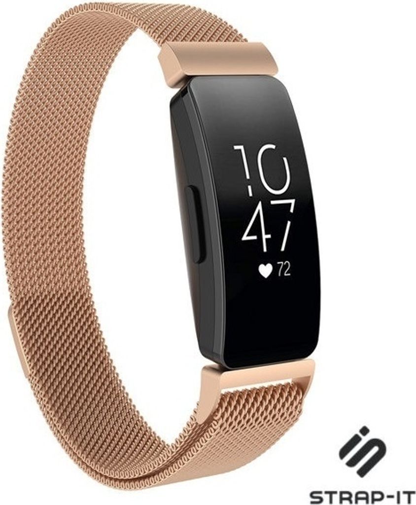 Strap-it Milanese Armband - Kompatibel mit Fitbit Inspire Armband Ersatzarmband Edelstahl - Magnetverschluss - Hochwertiges Material - für Armband...