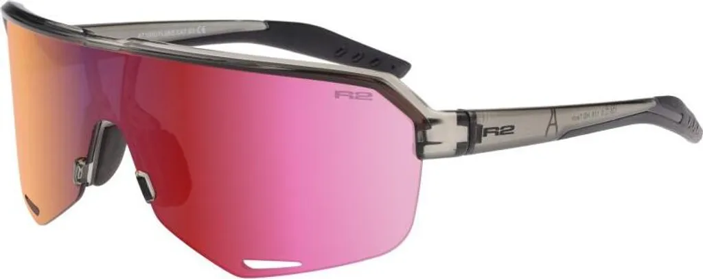 Lunettes R2 Fluke verres noir-rouge chrome protection UV400 haute clarté