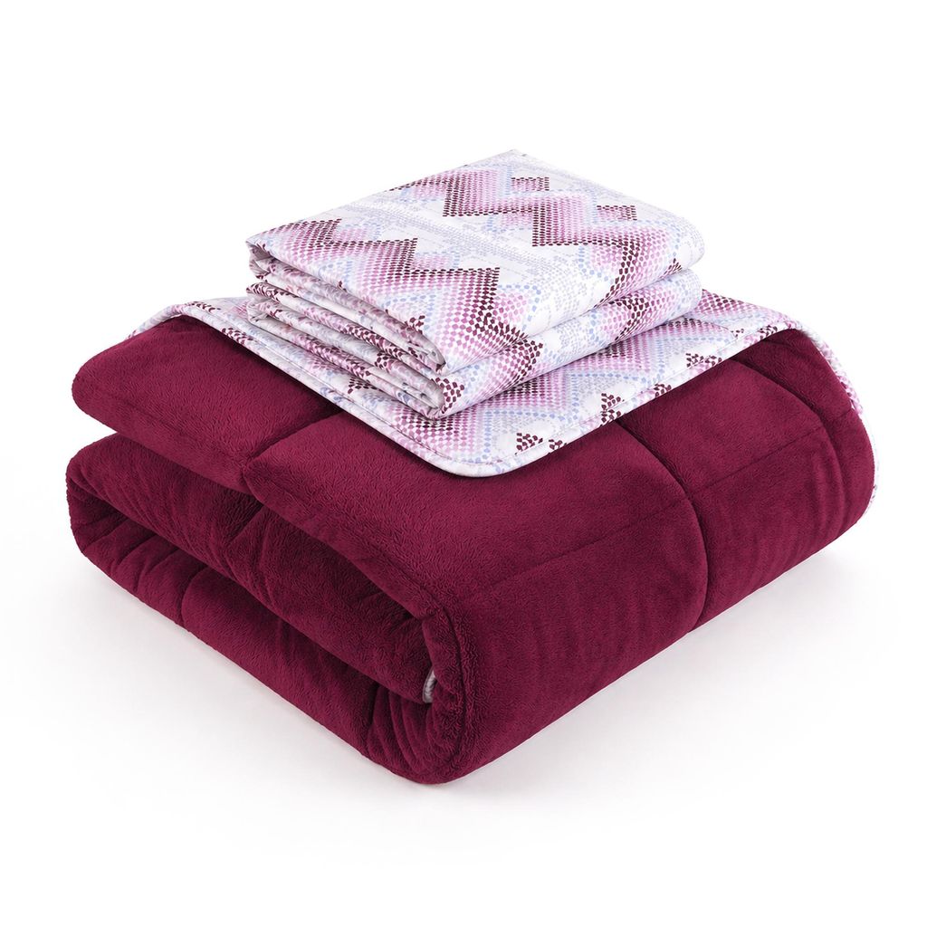 Einzelne Wellsoft Steppdecke mit doppelseitigem Kissenbezug 155X220 cm Steppdecke