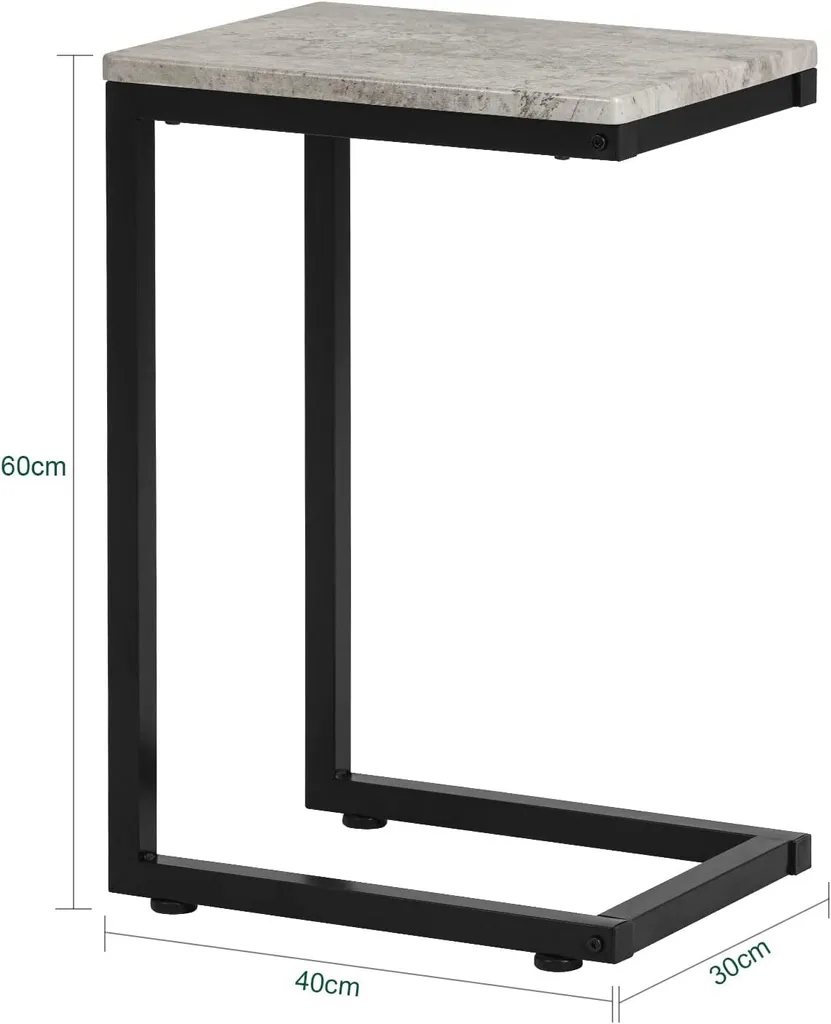 Table pour Ordinateur Portable Grise en Métal - Support Stable MDF