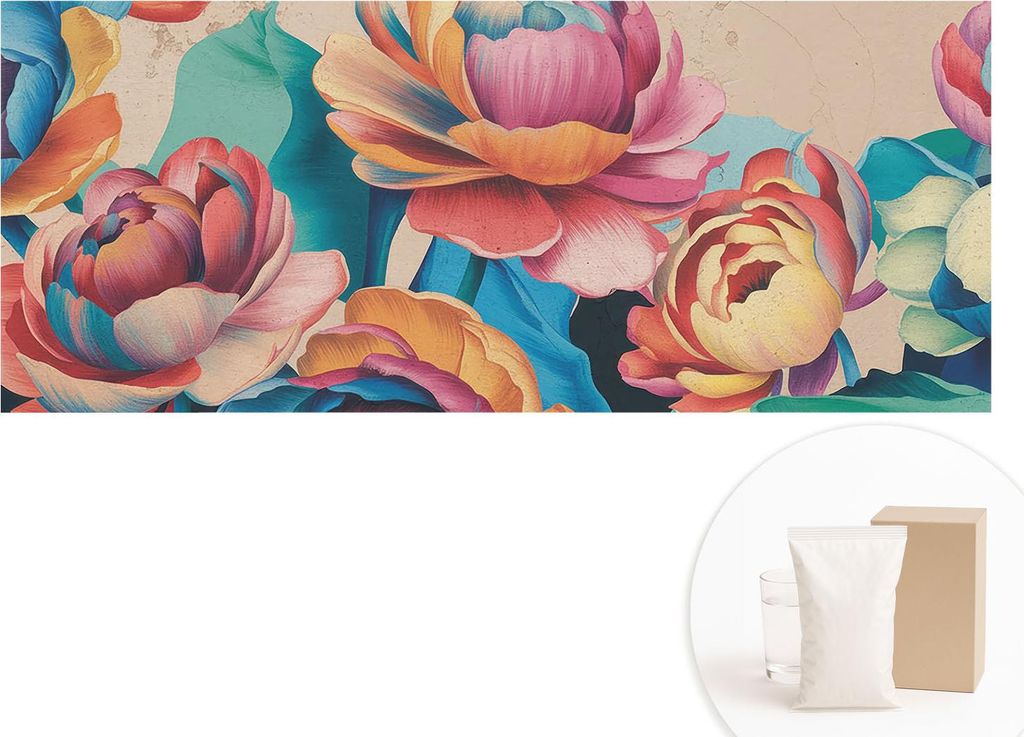 Fototapete - Wandbilder für Wohnzimmer - 208x146 cm - Dekorative Wandfolie - Modernes Design für Wanddekoration - Tapeten für Innenräume - Flor...