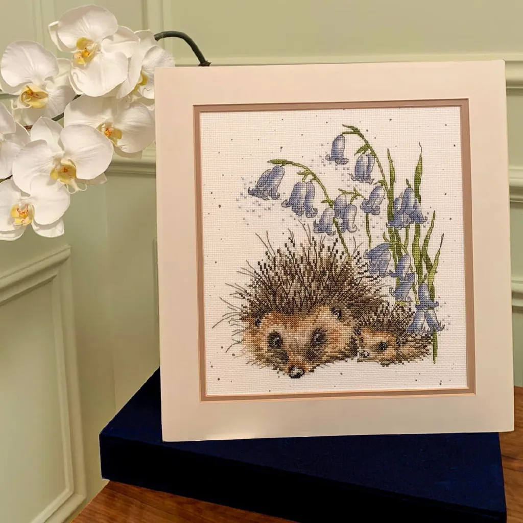 Kit broderie hérisson au point de croix compté sur toile Aïda - 2
