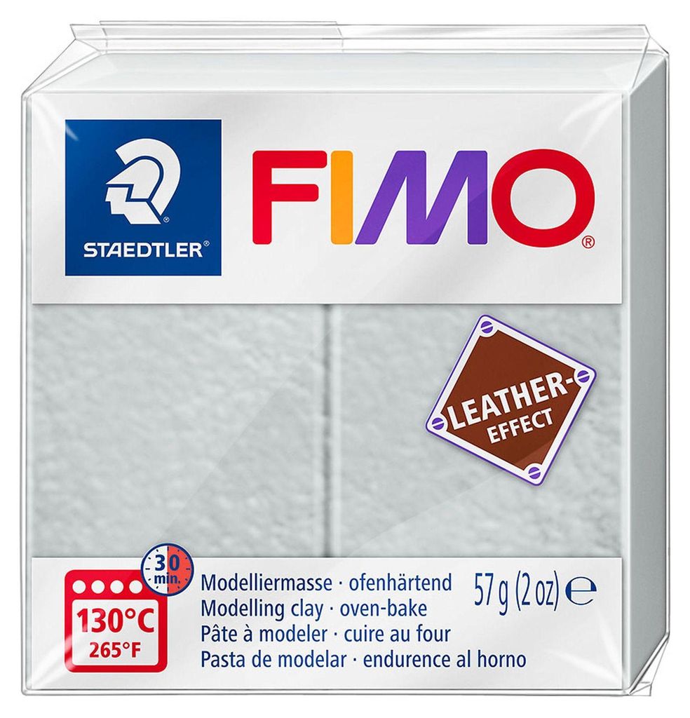 STAEDTLER Modelliermasse Fimo Leder effect tauben grau Image du produit 