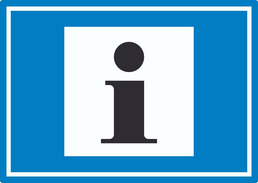 Information Symbol Aufkleber A8 (52x74mm)