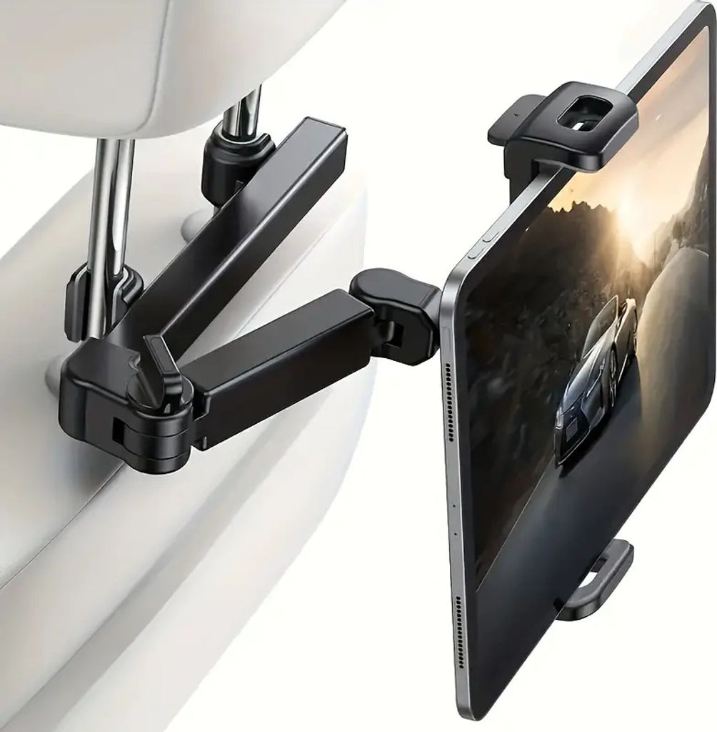 360° drehbare Tablet-Halterung für die Kopfstütze im Auto - passend für Geräte von 11,94-32,77 cm, sichere und einstellbare Halterung für Reisen
