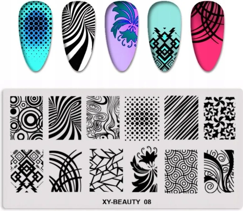 XY-BEAUTY Piastra per timbri per unghie - 08