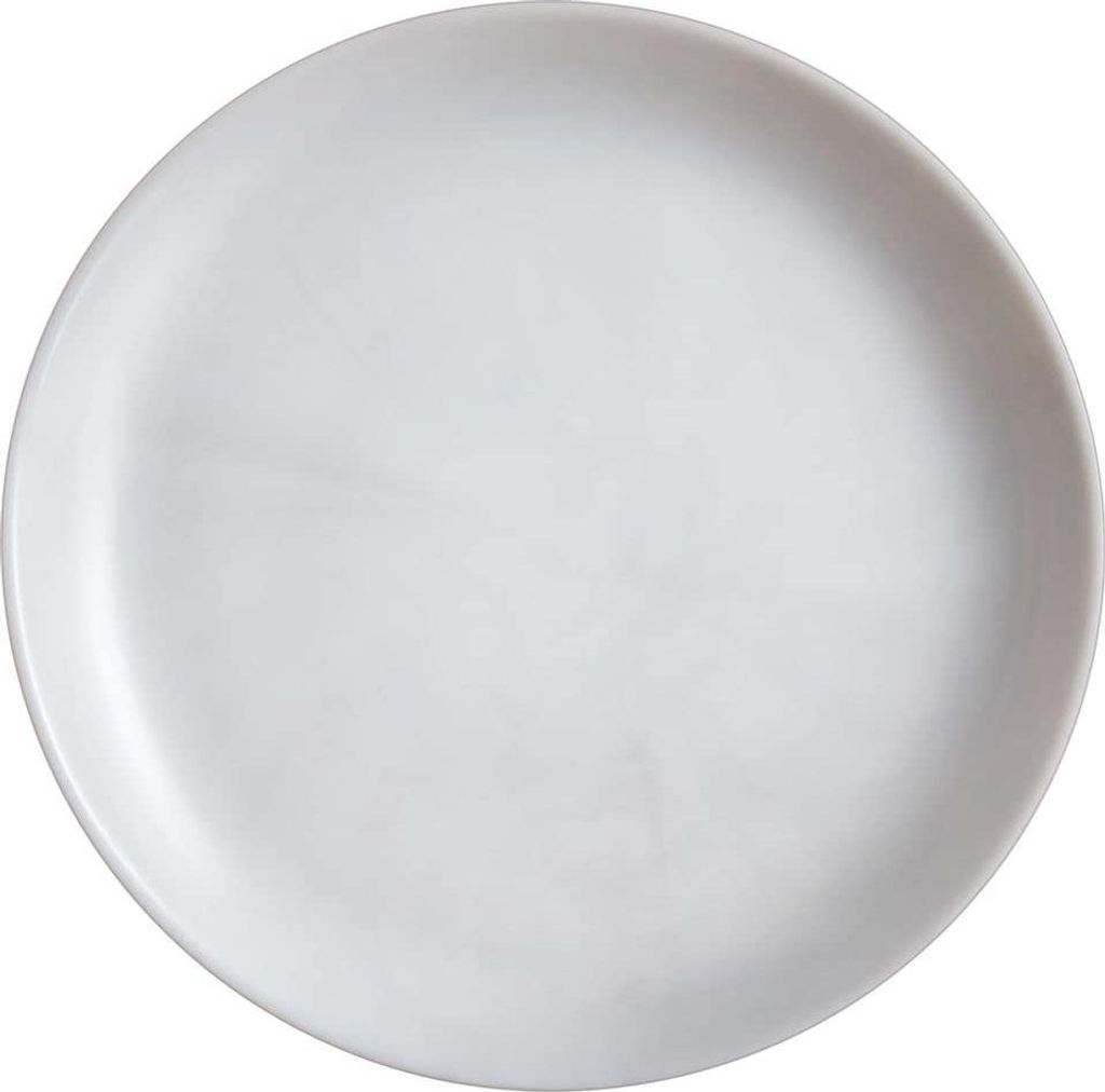 Luminarc Diwali Marble - Grauer Teller 19 cm - 6 Stück - aus Opal - Mikrowellengeeignet und spülmaschinenfest - widerstandsfähig und langlebig