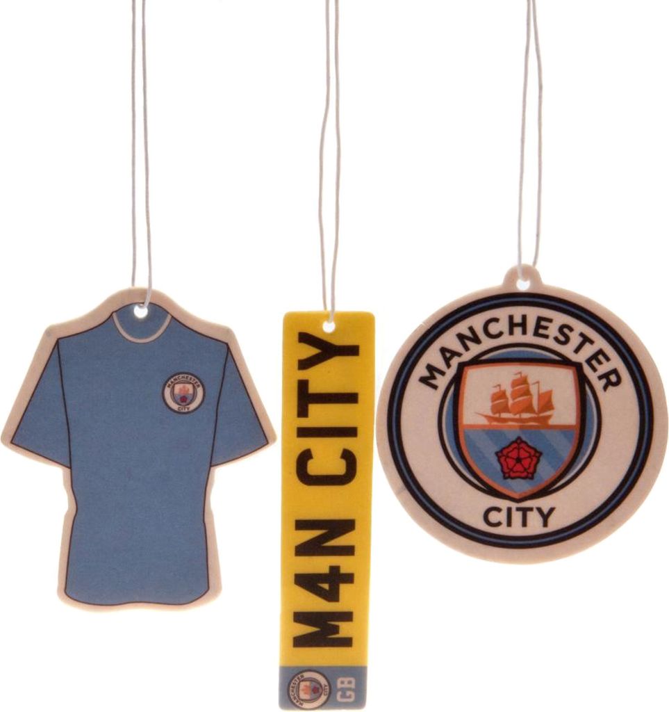 Manchester City FC Lufterfrischer (3 Stück/Packung) TA254 (Einheitsgröße) (Bunt)