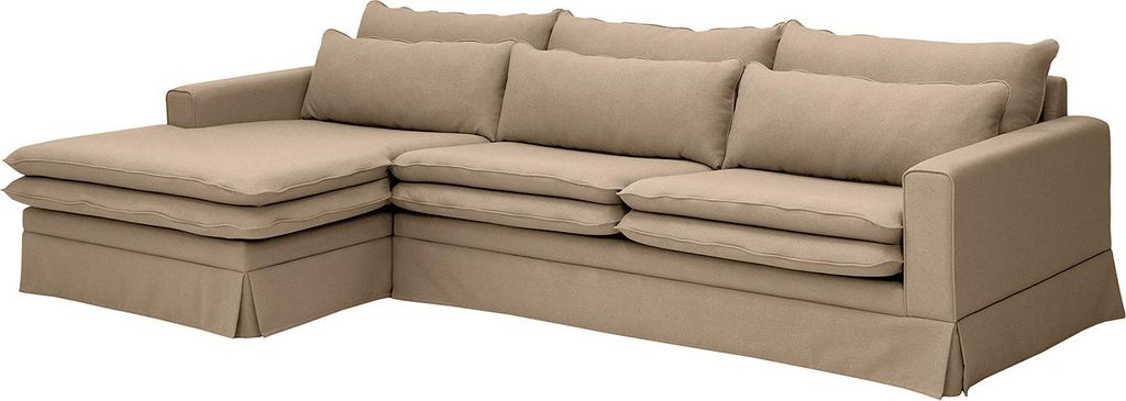 ECKSOFA mit Husse - Longchair, Webstoff