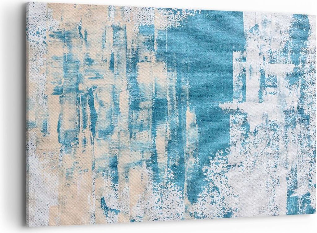 Bild auf Leinwand - Leinwandbild - Einteilig - Blau Farben Hintergrund - 100x70cm - Wand Bild - Wanddeko - Wandbilder - Leinwanddruck - Bilder - Wa...