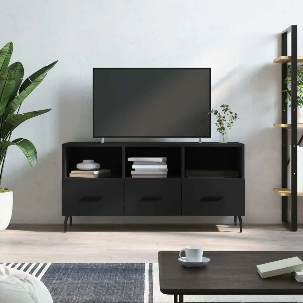 Mobile TV Maison Exclusive Nero | 102 cm di Stabilità per la Casa