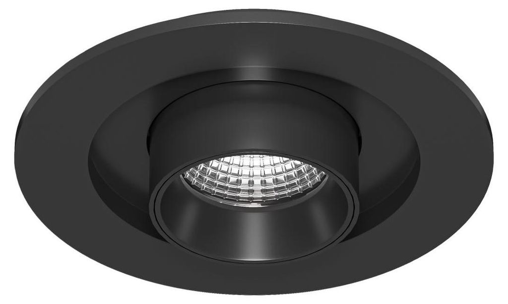 Mini Oxo R LED-Einbaustrahler 6W 42o CCT-Schalter 2700K/3200K/4000K Mattschwarz - Verstellbarer, einziehbarer Strahler - Beneito & Faure