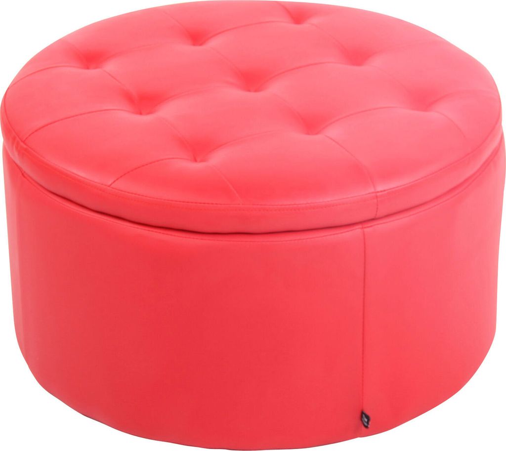 Sitzhocker HLO-CP8 Kunstleder rot