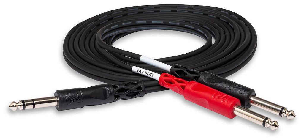 Hosa Technology TRS/2 x TS, 3m, 2 x 6.35mm TS, Männlich/männlich