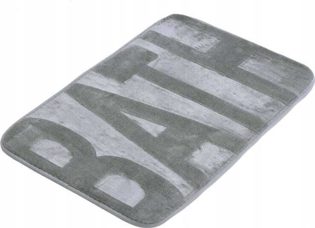 Weiche Badezimmermatte 60x40 cm grau universal Produktbild 