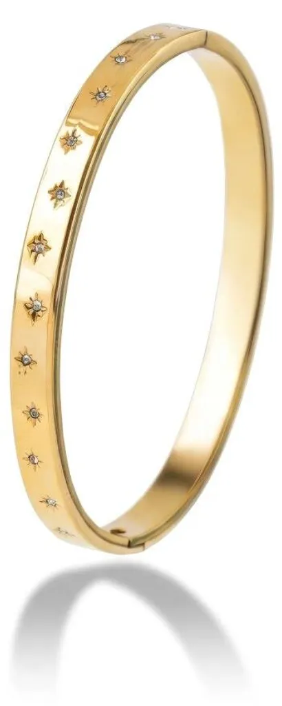 Bracelet de Soirée Plaqué Or et Cristaux Freya - Accessoire Mariage
