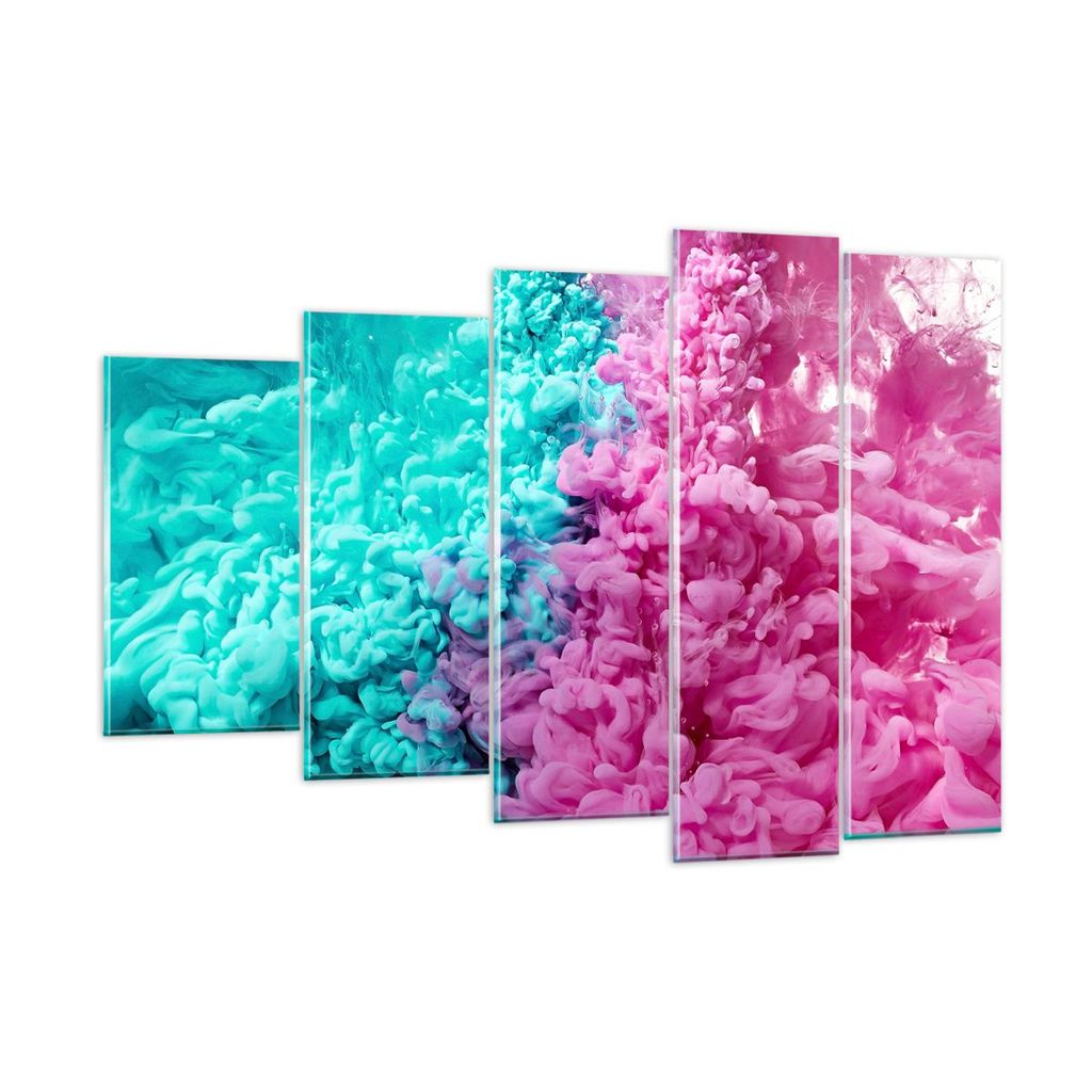 Bilder auf glas - Abstraktion modern - 150x100cm - Glasbilder - Wandbilder - Kunstdruck - zum Aufhängen bereit - Wanddekoration aus Glas - Glas Bi...