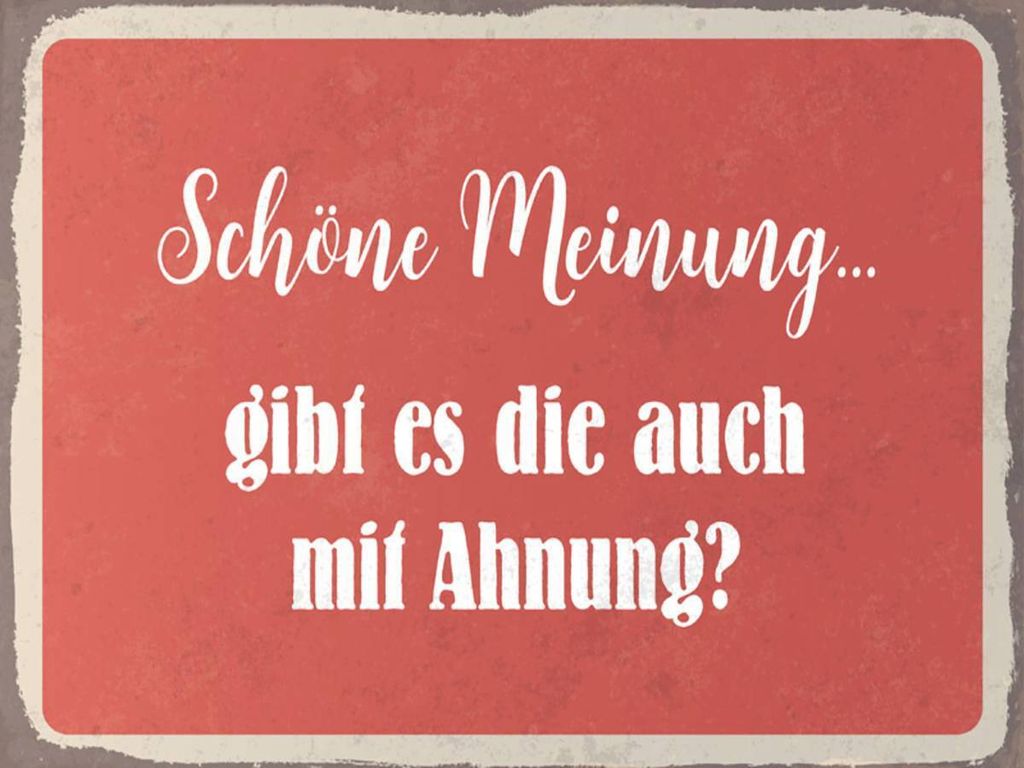 vianmo Holzschild 30x40 cm schöne Meinung gibt mit Ahnung