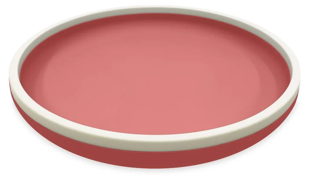Assiette silicone rose enfant Smikkels pour repas sains et calmes
