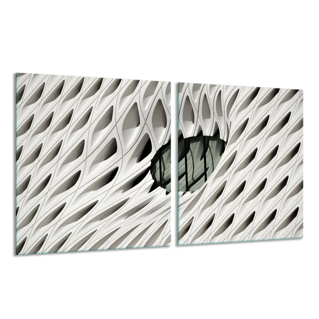 Piastra Copertura Fornelli 2x 40x52 Bianco Astratto | Protezione Top - 10
