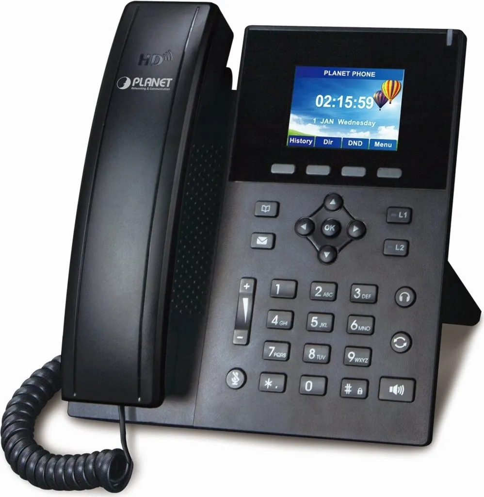 Poste IP de Bureau Planet VIP-1260PT Écran Couleur et Connectivité PoE