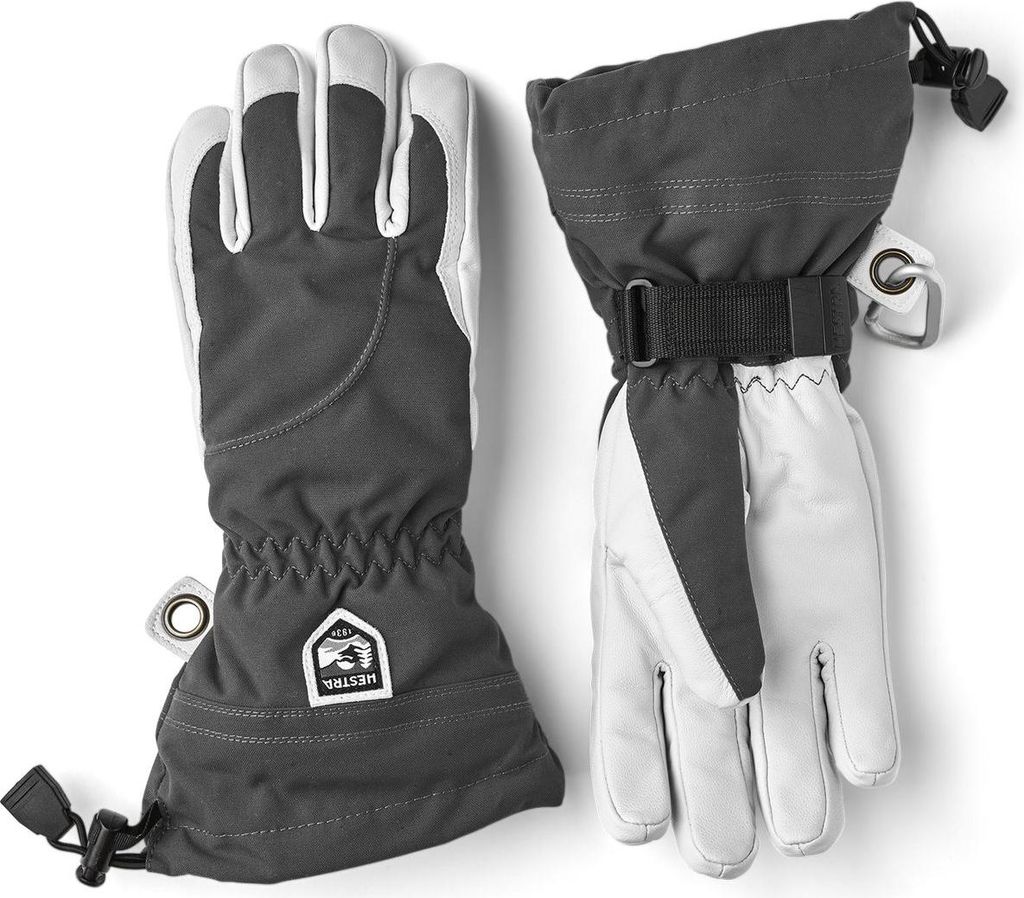Heli Ski Female - 5 finger, 350020, Grey / Offwhite, 7, Hestra