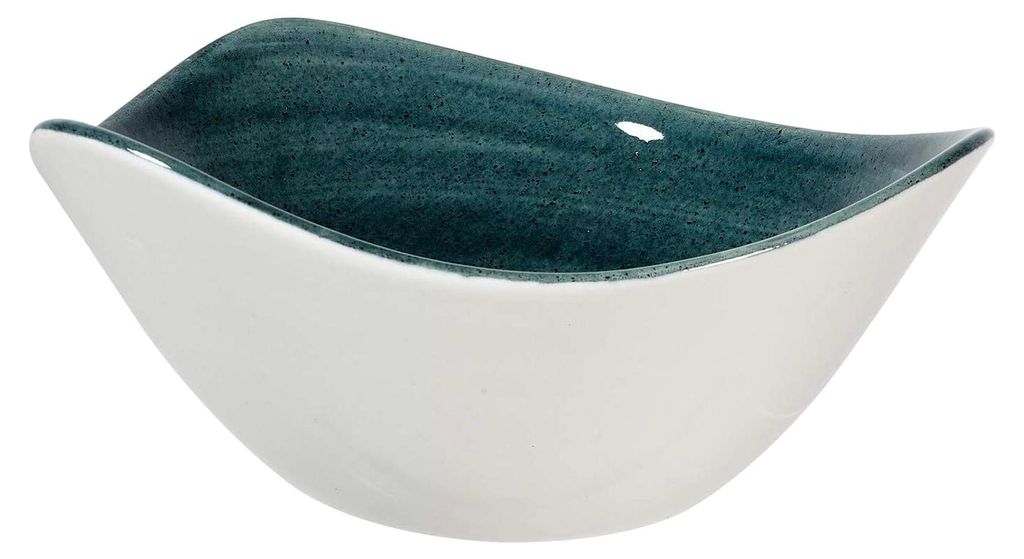 Stonecast -Triangle Bowl Schüssel- 26cl, Farbe wählbar (Rustic Teal)