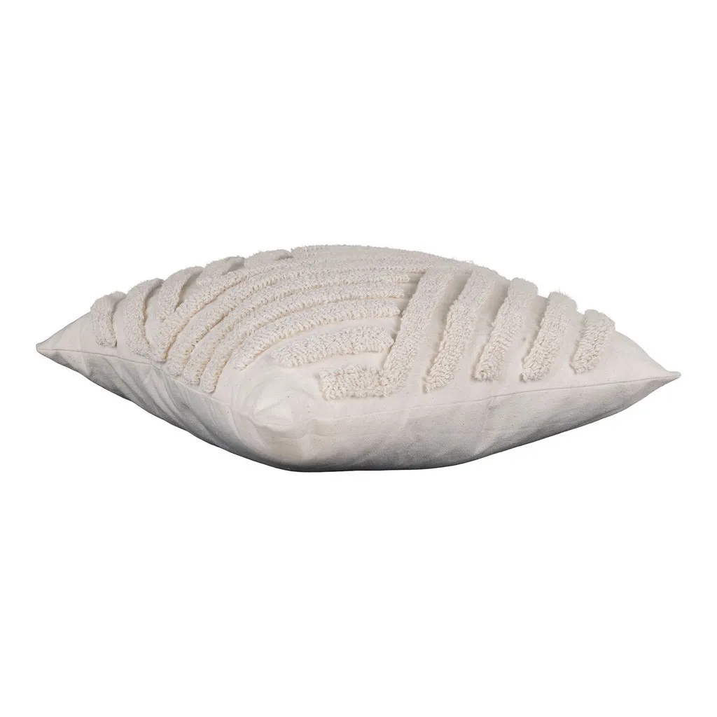 Coussin de décoration Albany blanc 45x45 cm : accessoire textile chic