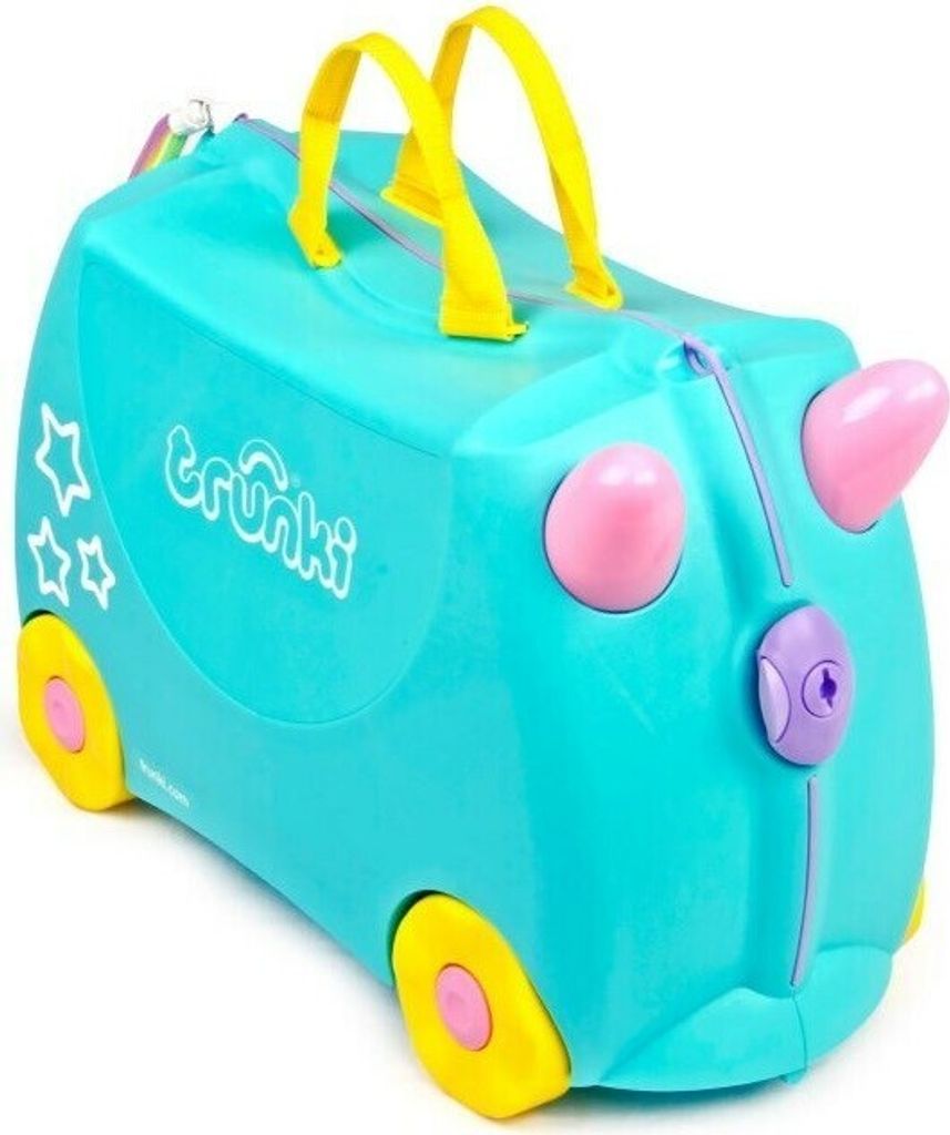 Trunki Una das Einhorn, Koffer, Pink, Türkis, Gelb, 4 Produktbild 
