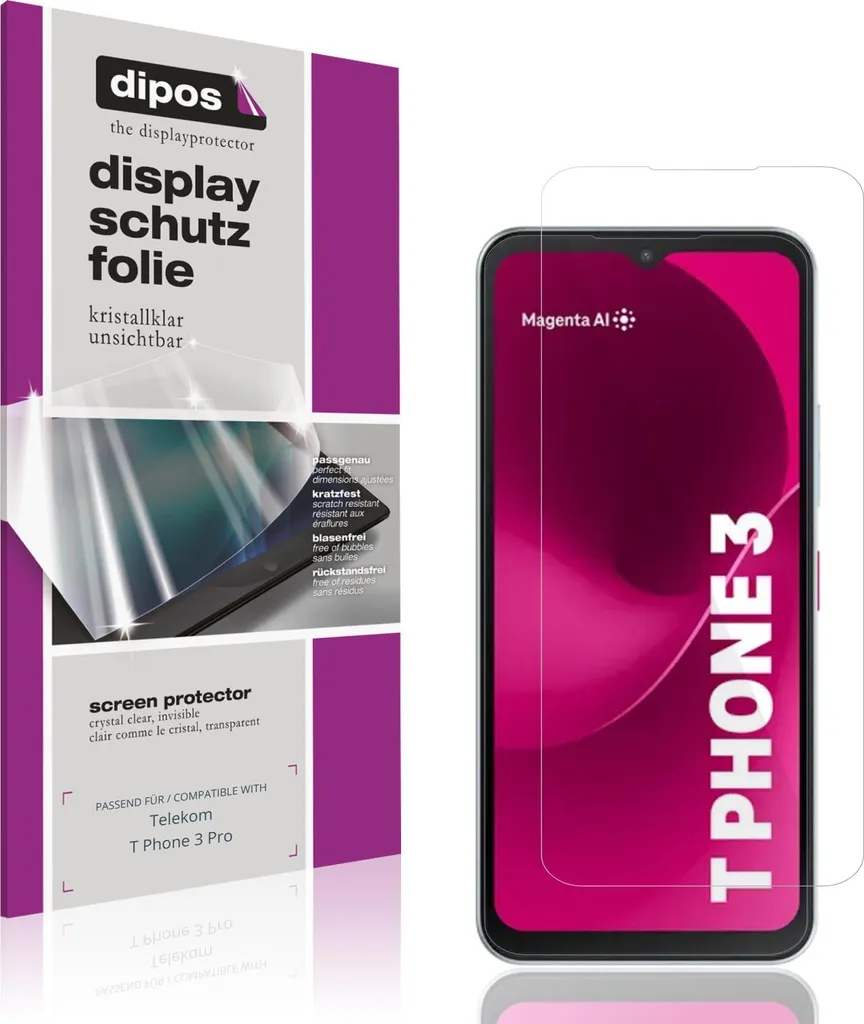 4x Pellicola Protettiva per Telekom T Phone 3 Pro Protezione Schermo Claro Display dipos