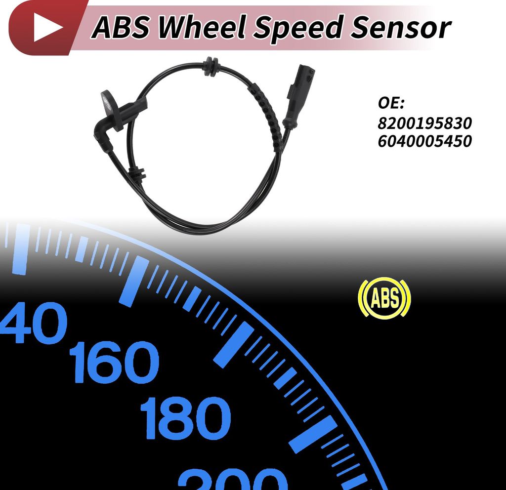 1 Stück ABS Raddrehzahlsensor für Renault Clio III BR0/1 CR0/1 KR0/1 1.2L 1.4L 1.5L Hinten Rechts ABS Sensor Antiblockiersystem Sensor Nr.8200195830