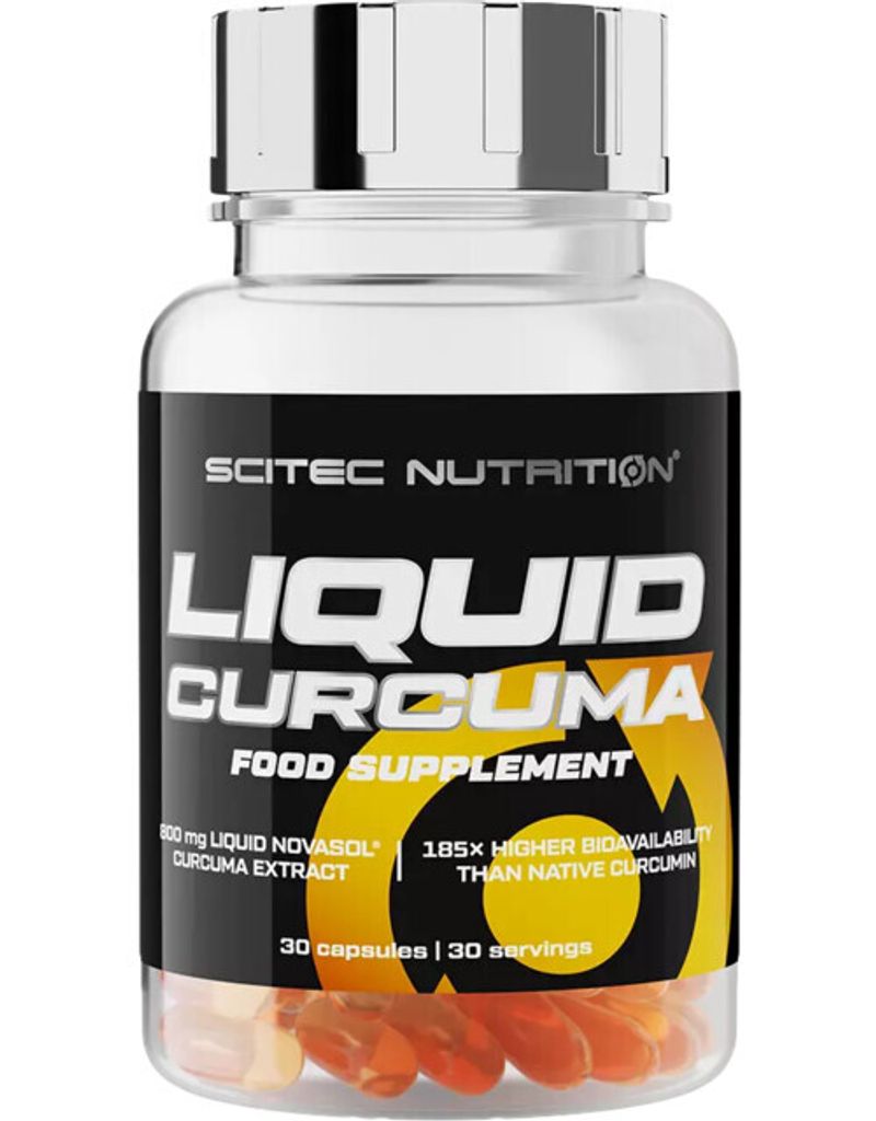 Scitec Nutrition Liquid Curcuma 30 Kapseln / Verdauung / Flüssige, proprietäre Formel Kurkumawurzelextrakt NovaSOL angereichert mit Vitamin D