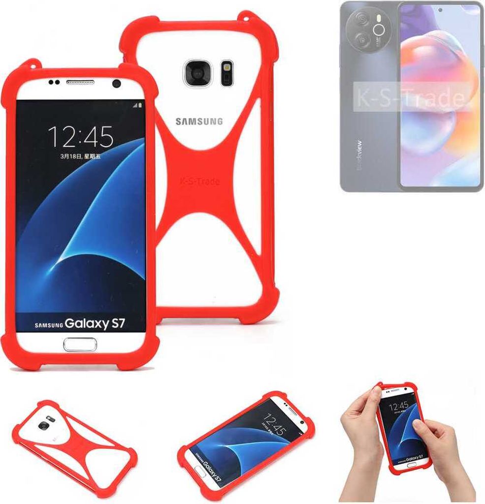 K-S-Trade Handy-Hülle kompatibel mit Blackview Shark 8 Schutz-Hülle Bumper Silikon Schutz Hülle Cover Case Silikoncase Silikonbumper TPU Softcase